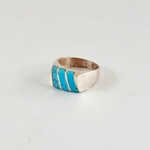 Large Sterling Silver & Turquoise Ring